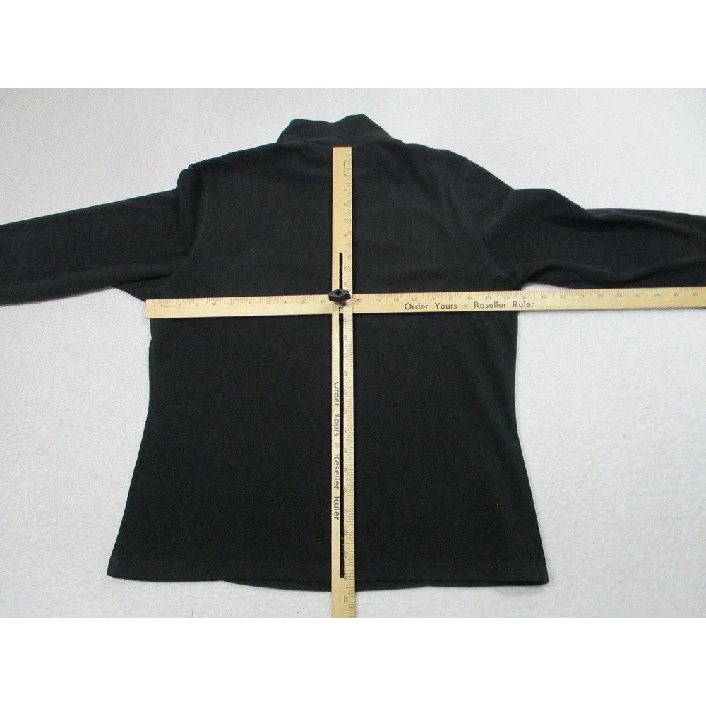 The North Face Sweater Womens Large Black TKA 100 Quarter Zip Fleece‎ Pullover - Picture 7 of 10